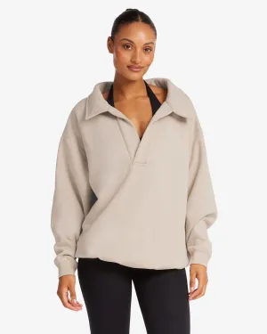 Oversized Collar Sweatshirt | Fawn