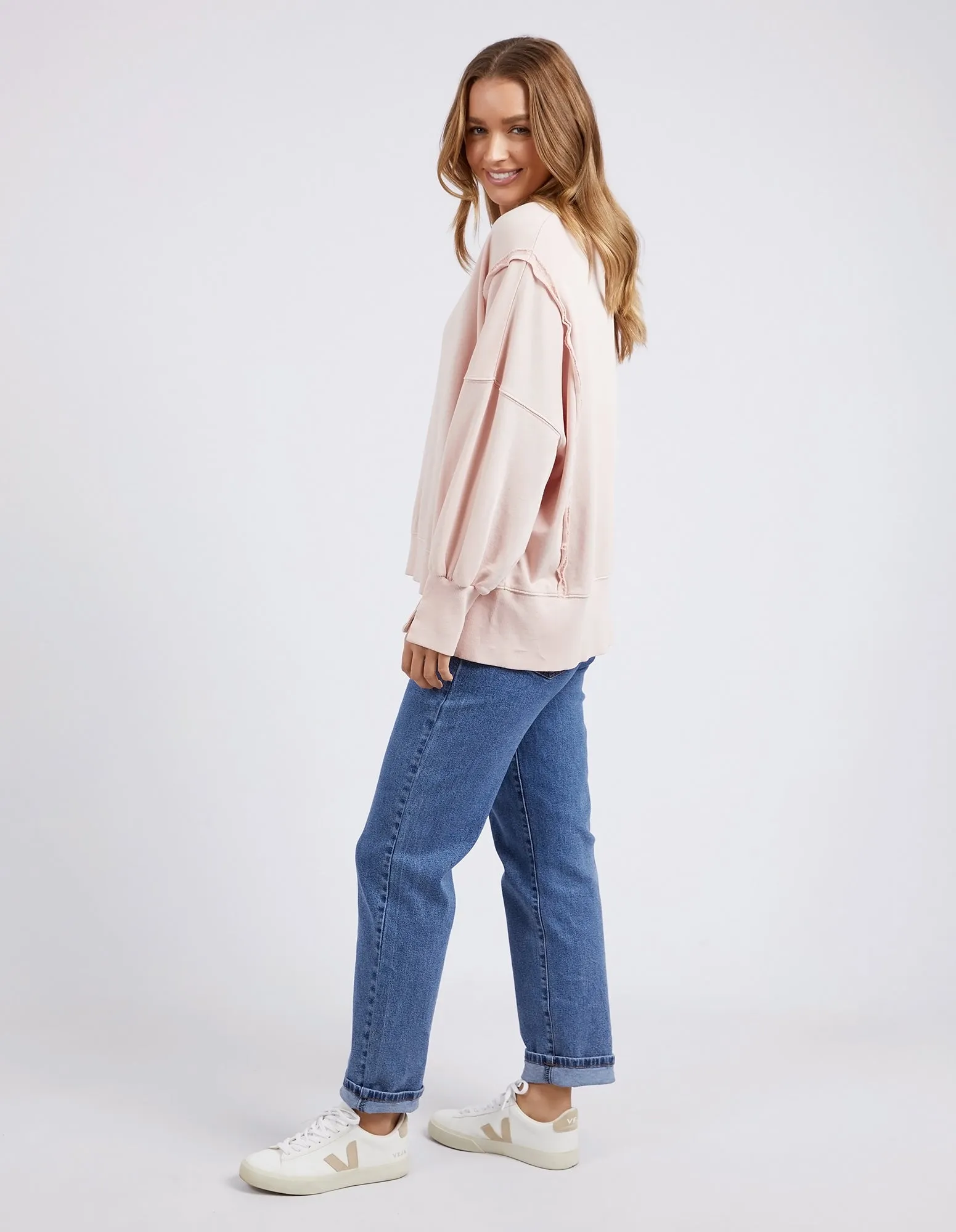 Oversized Crew - Peach Pink