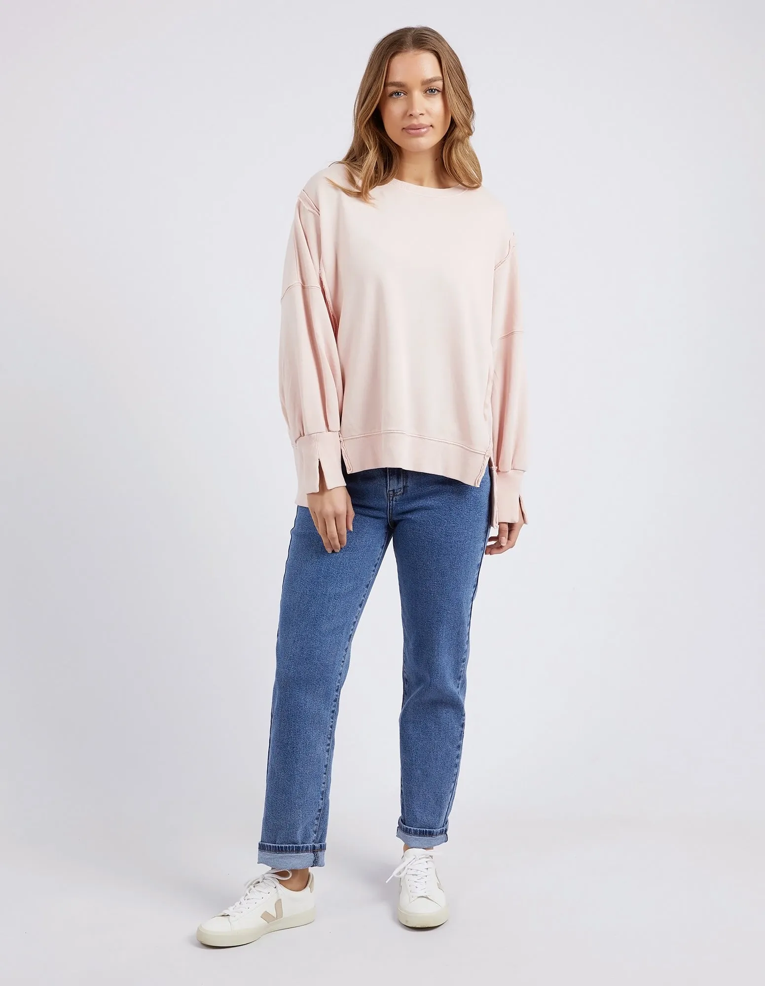 Oversized Crew - Peach Pink