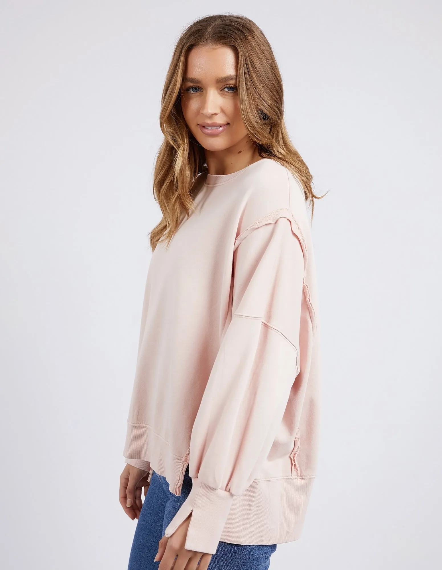 Oversized Crew - Peach Pink