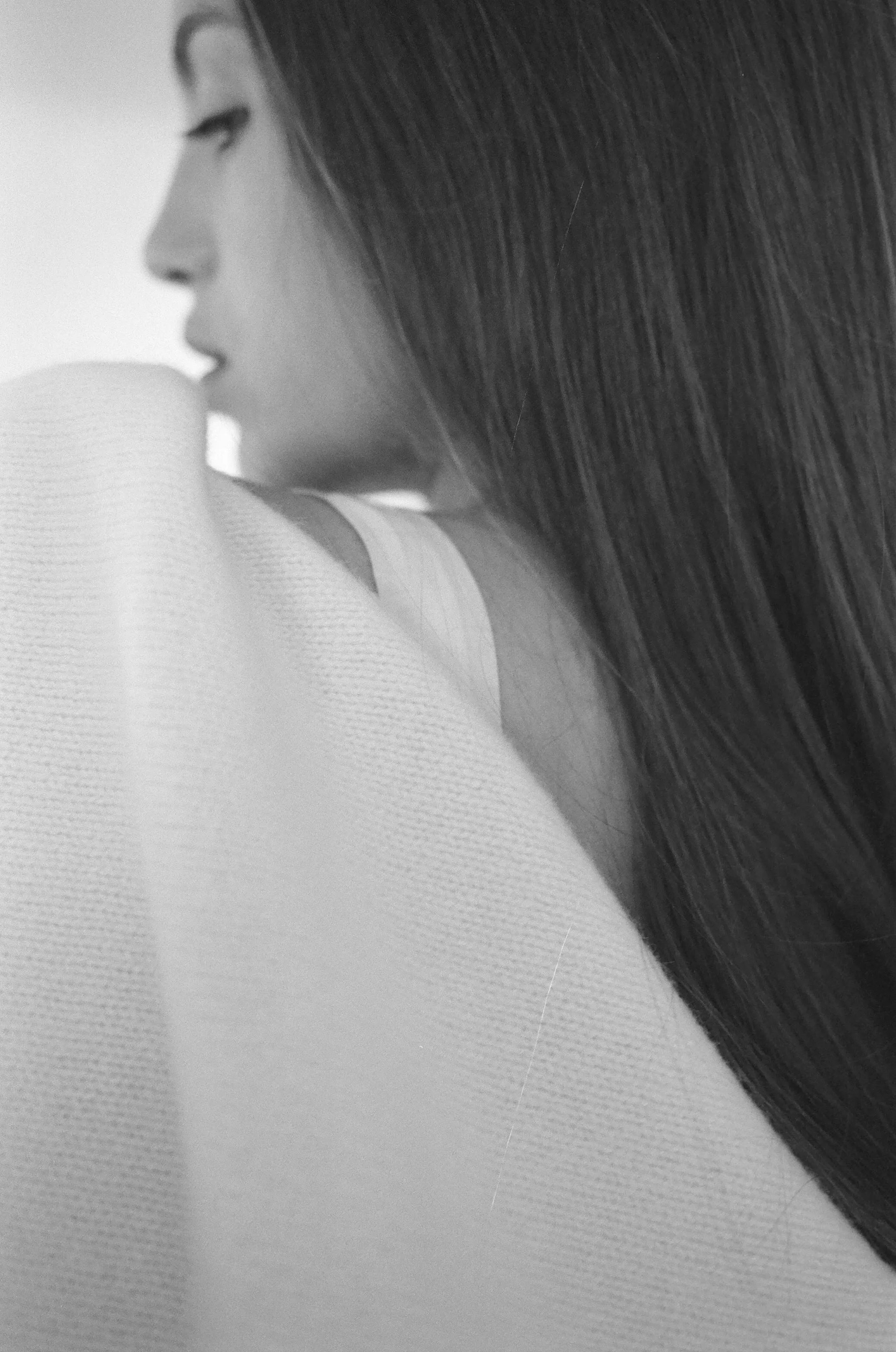 Oversized Italian Cashmere Jersey Knit Blanket - Cloud