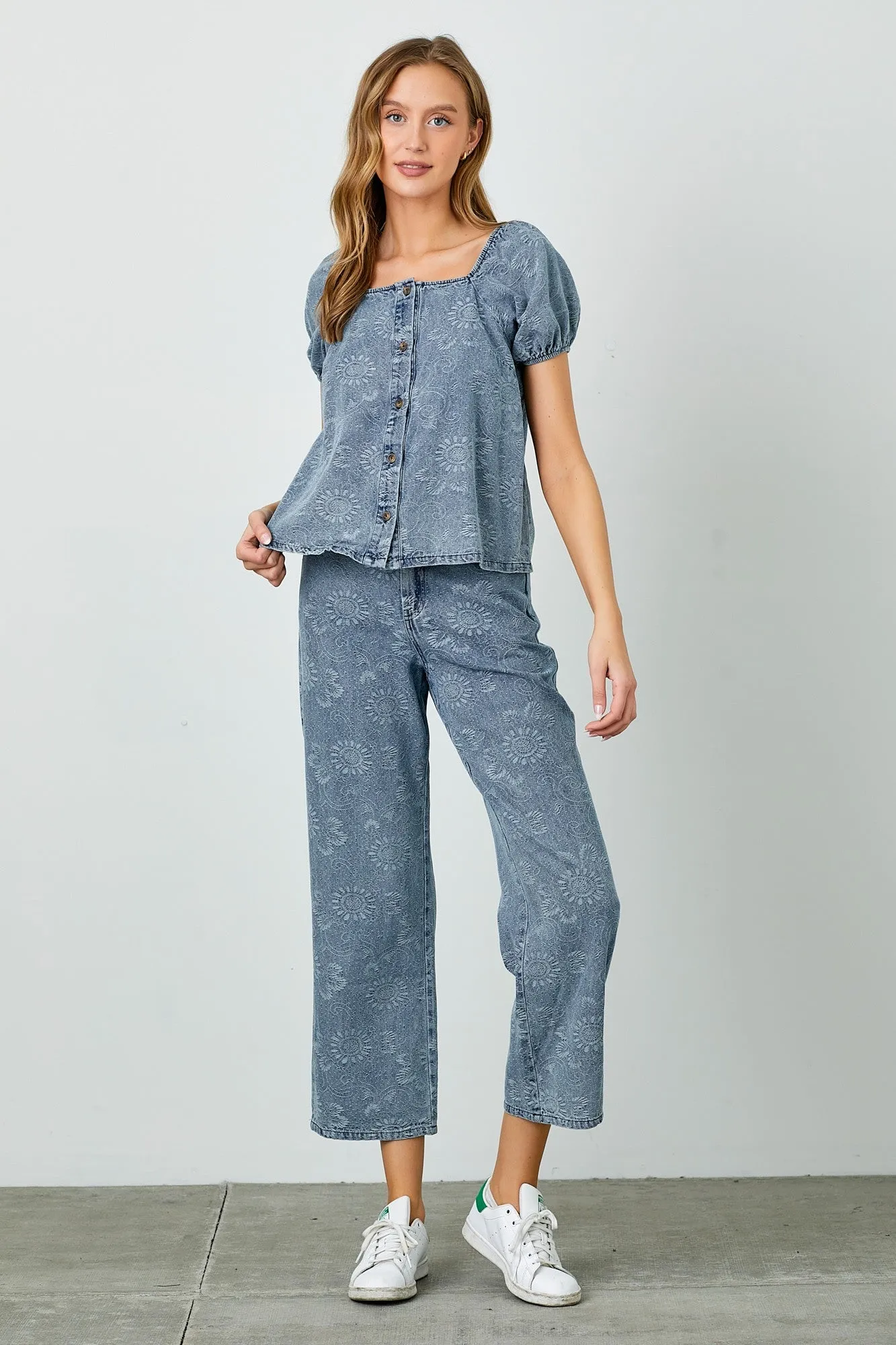 Paisley Denim Pants (part of a set)