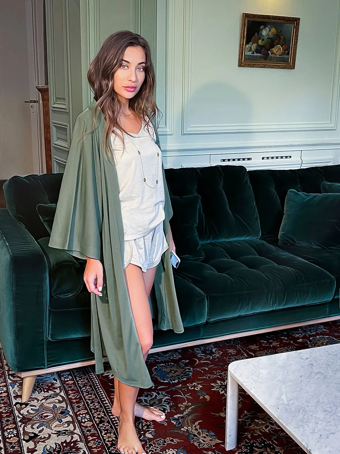 Pajama Shorts in Nude