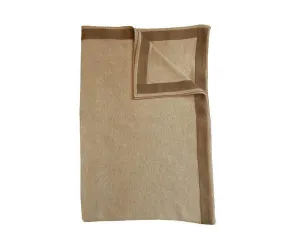 Palermo Cashmere Throw w/ Suede - Sand