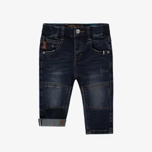 Pantalon en denim bleu foncé effet délavé, bébé || Dark blue denim pants with faded effect, baby