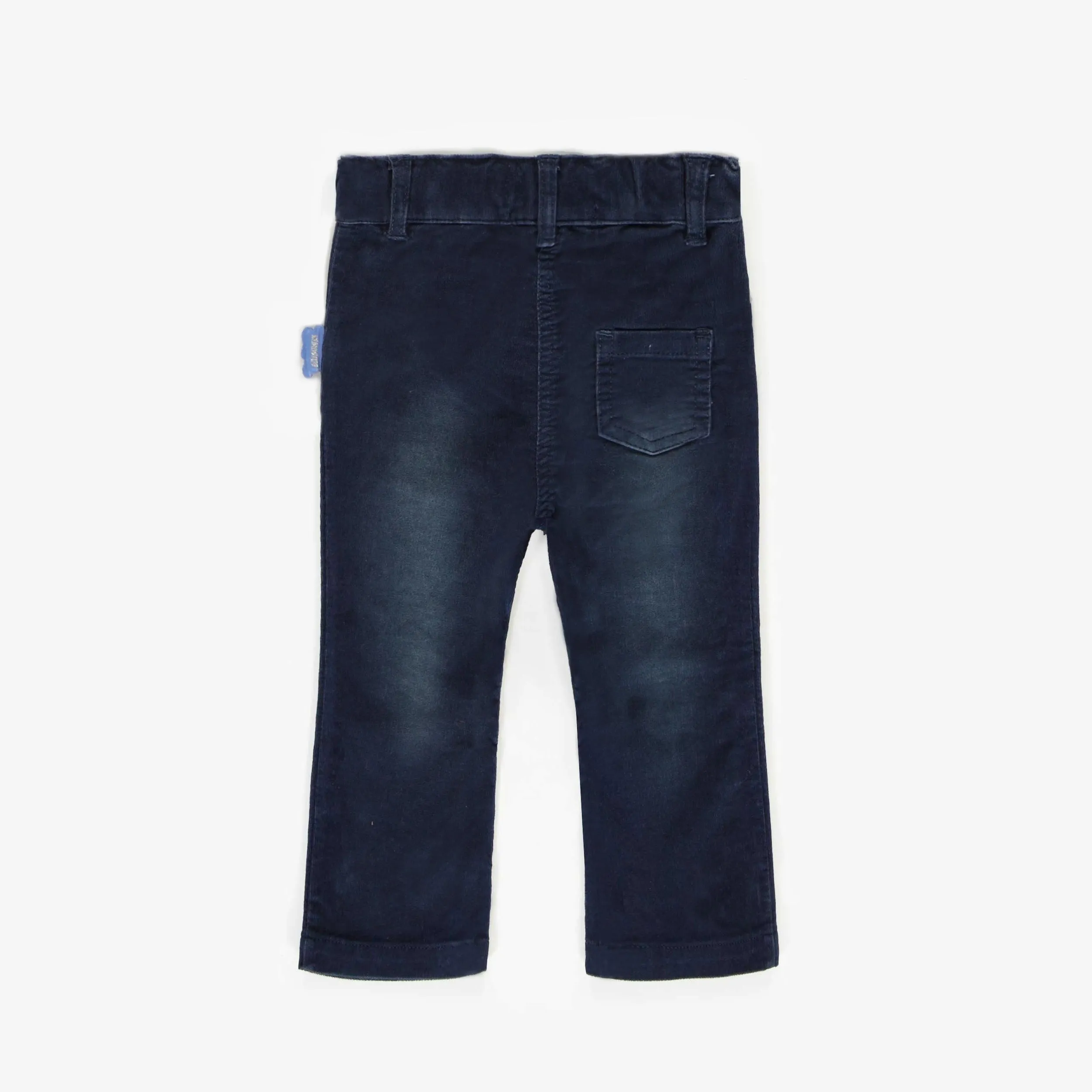Pantalon trompette en velours côtelé à effet denim, bébé || Denim effect corduroy trumpet pants, baby