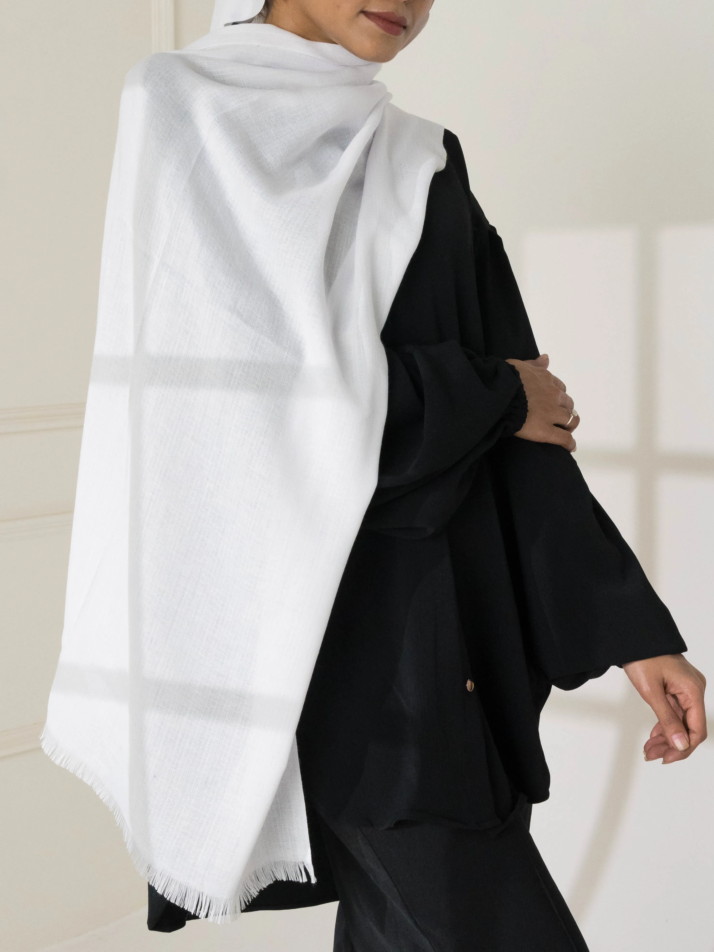 Pearl White Cashmere Hijab