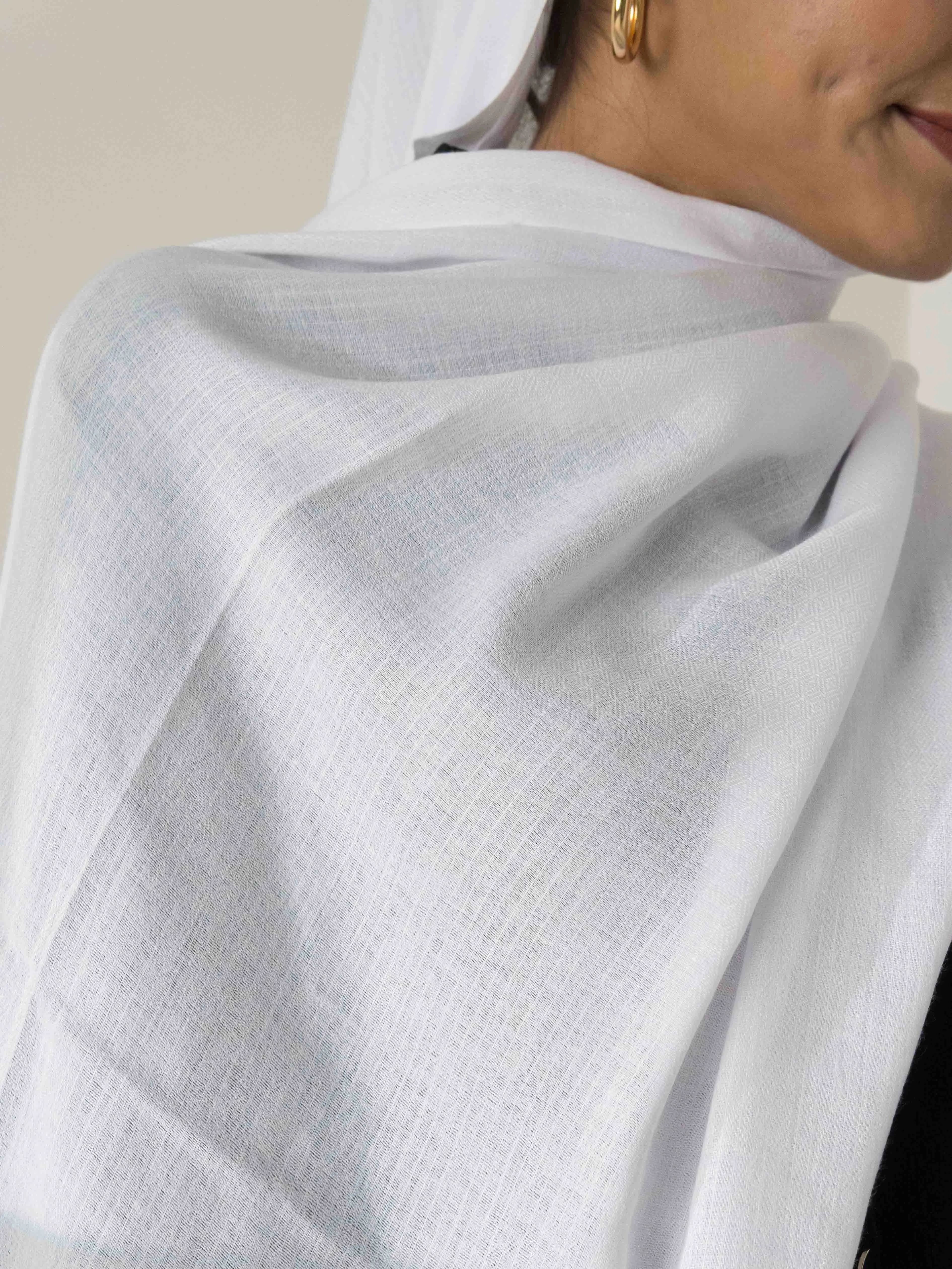 Pearl White Cashmere Hijab