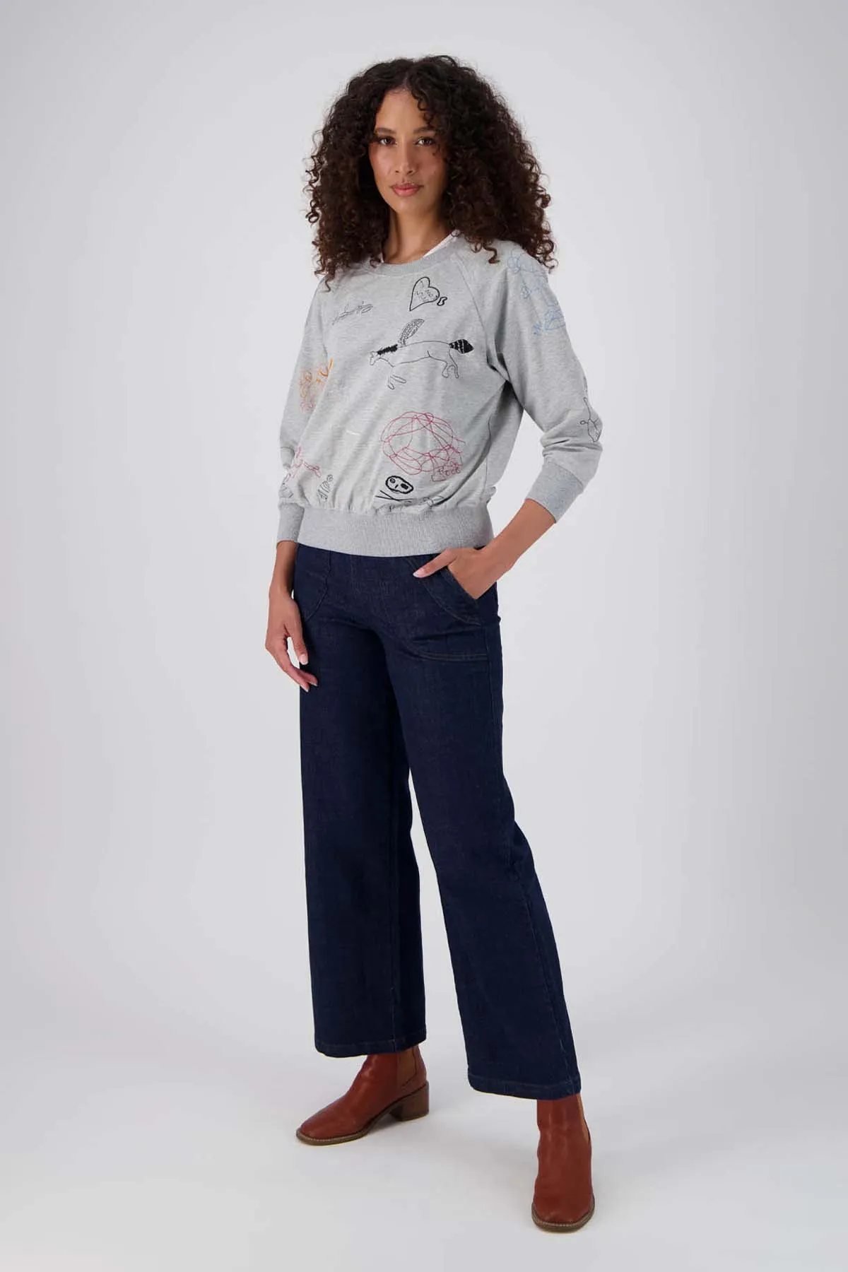 Peggy Long Jeans Indigo Wash in Denim