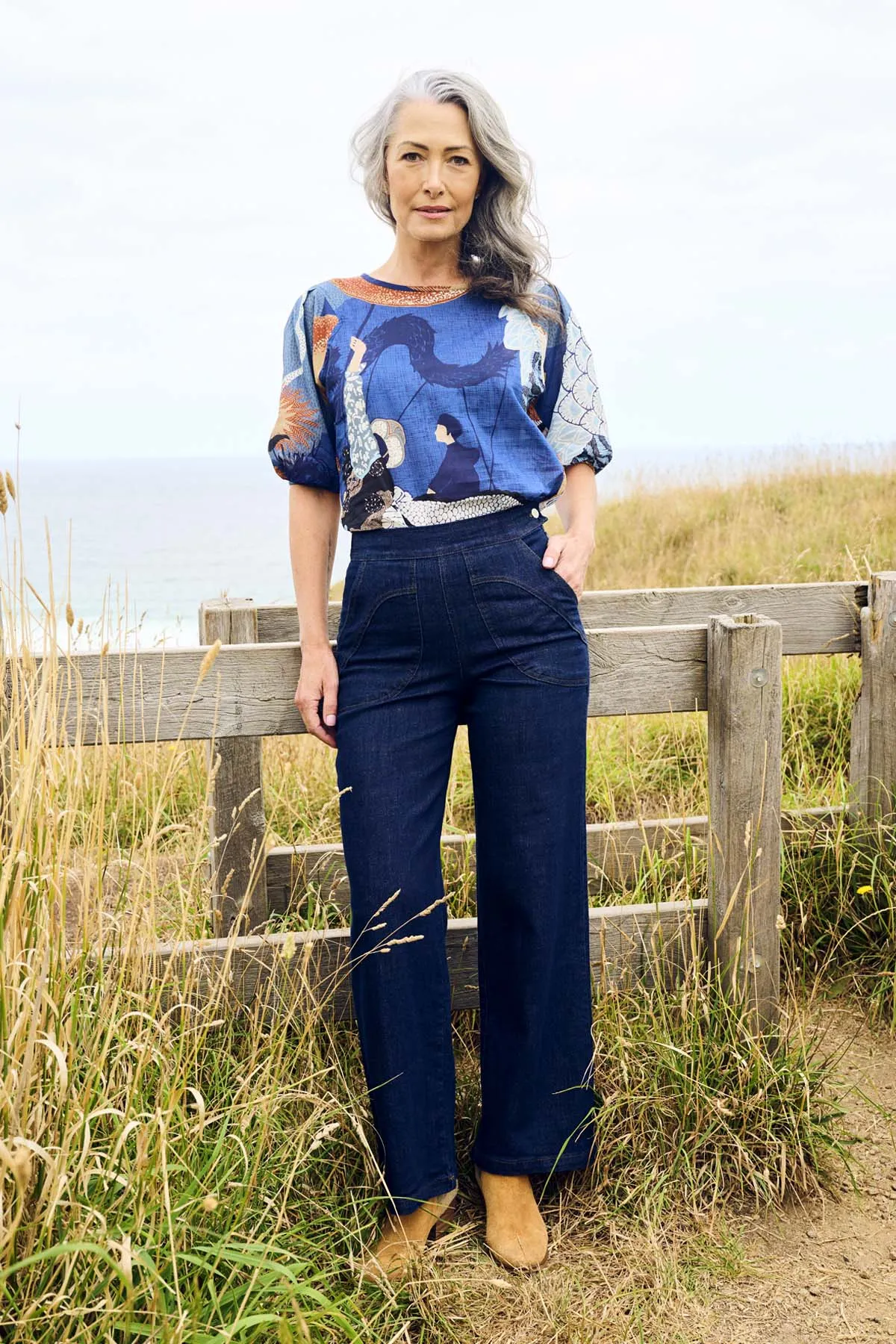 Peggy Long Jeans Indigo Wash in Denim