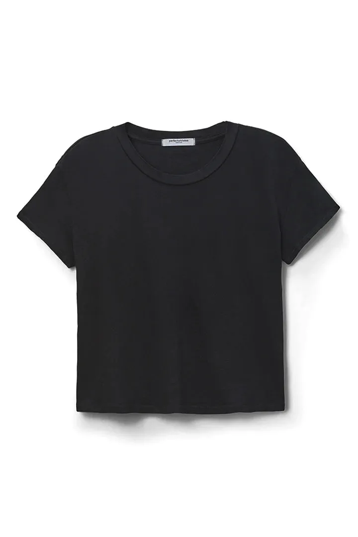 Perfect White Tee Harley Cotton Boxy Crew Tee True Black
