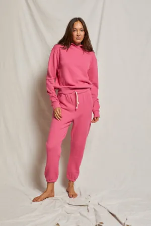 Perfect White Tee Stevie Fleece Easy Sweatpant Peony