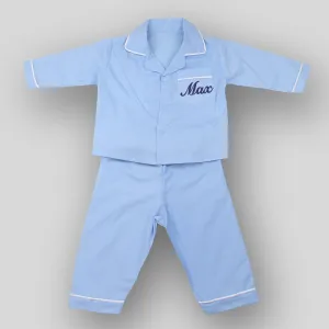 Personalised Baby Boy Pyjamas - Blue