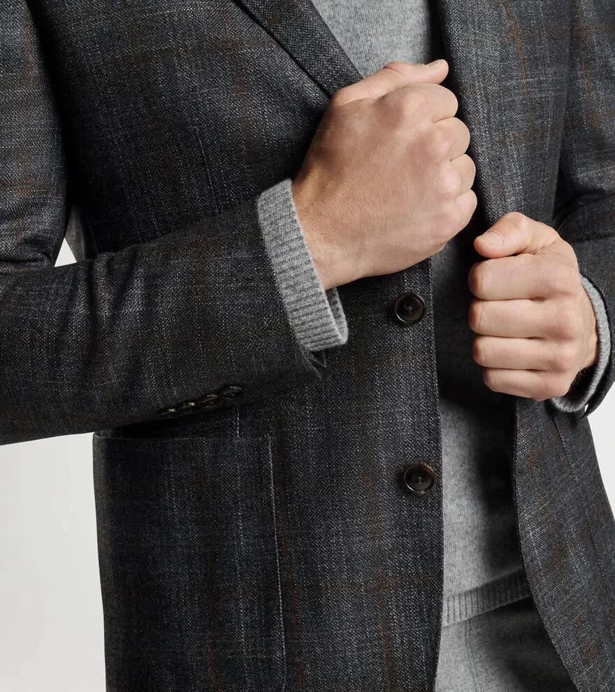 Peter Millar - Weston Windowpane Soft Jacket - Steel