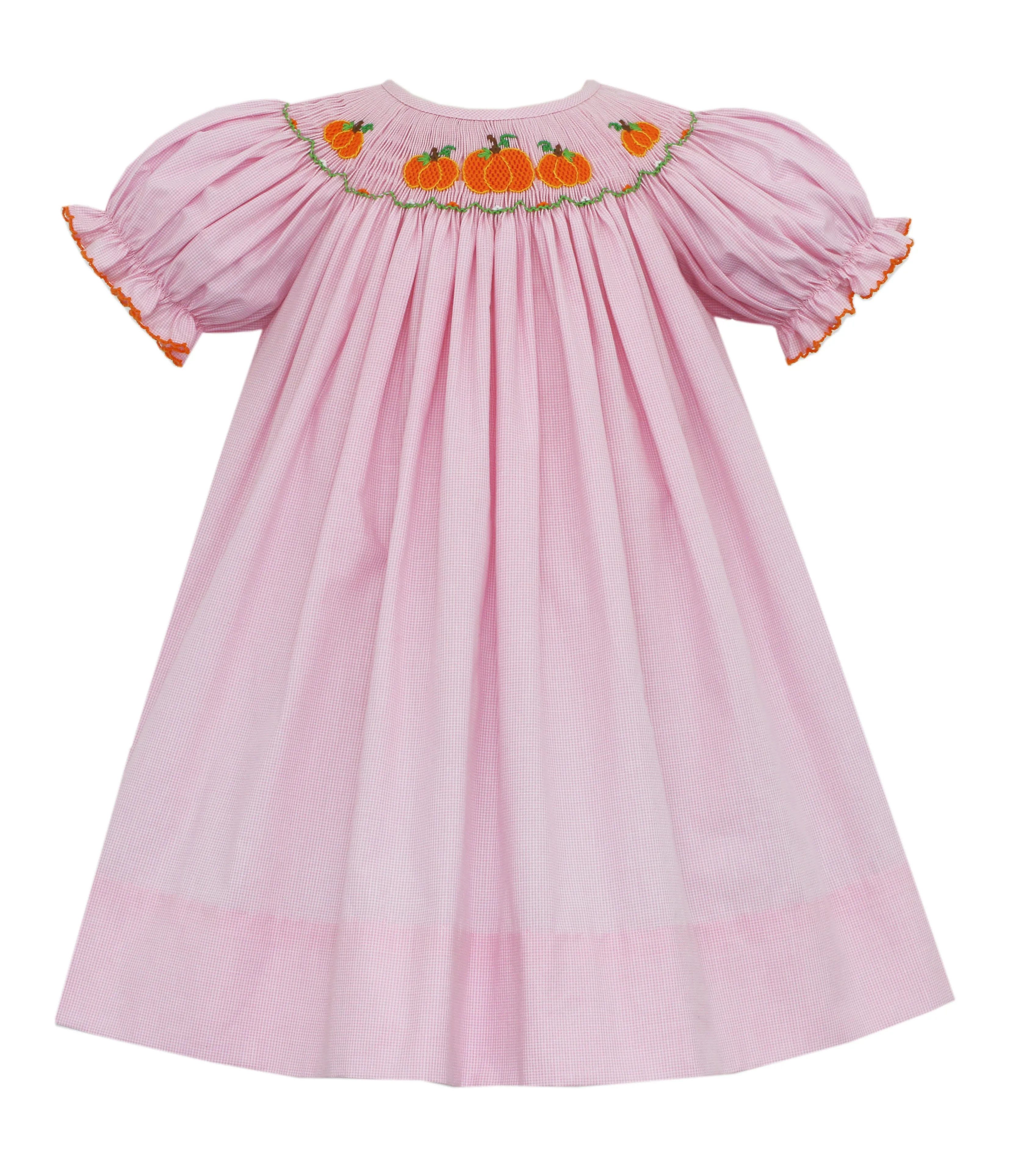 Petit Bebe Smocked Blue Pumpkin Longall