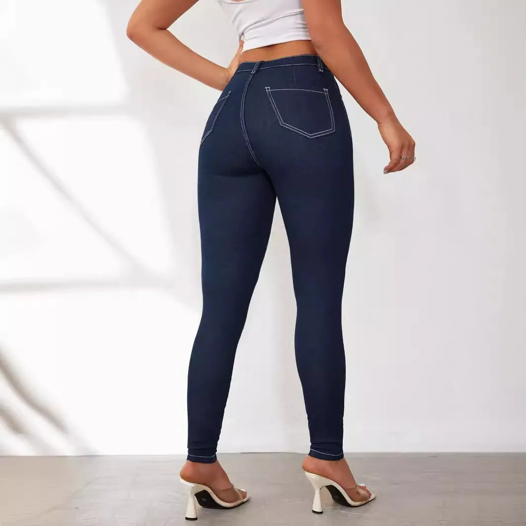 Petite Denim Pencil Pants PCS12