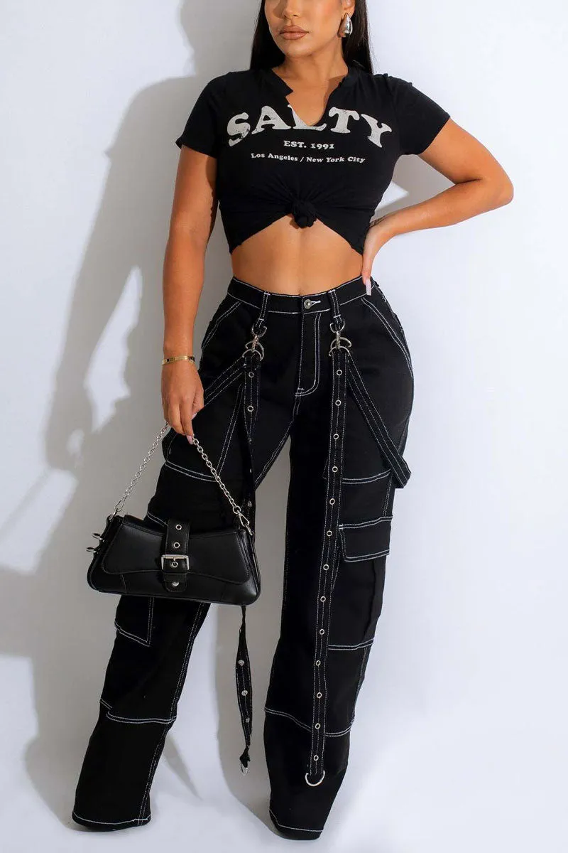 PF0306 Cargo Denim Long Jeans