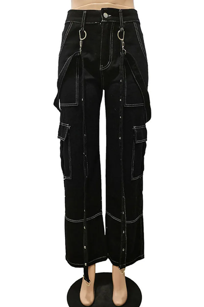 PF0306 Cargo Denim Long Jeans