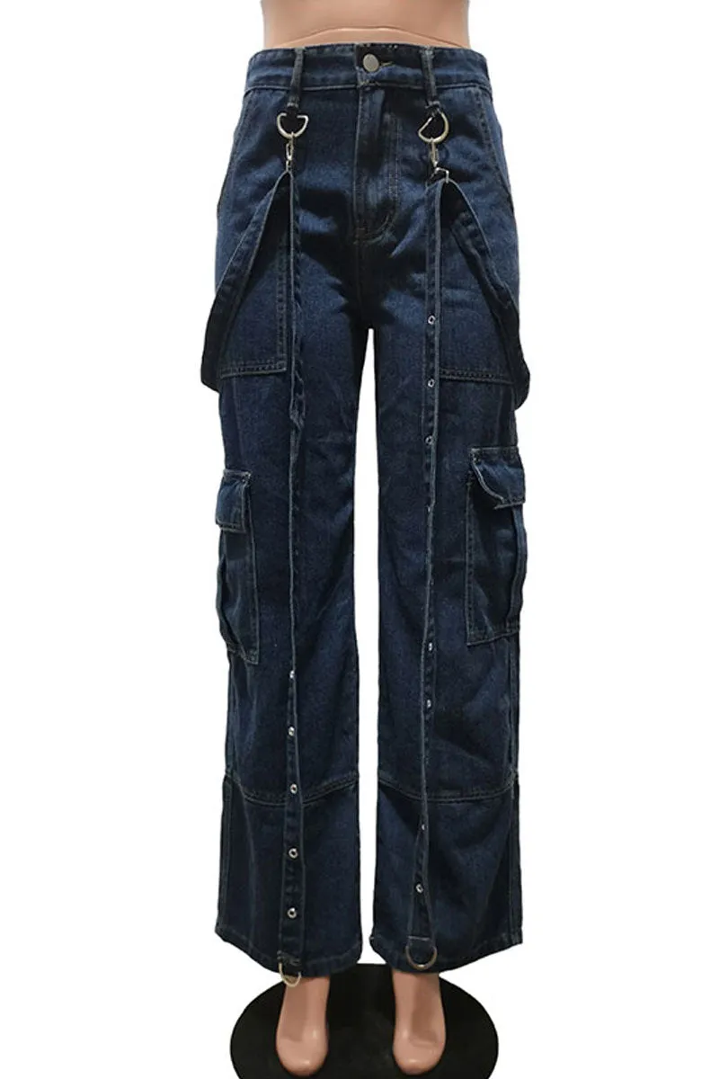 PF0306 Cargo Denim Long Jeans