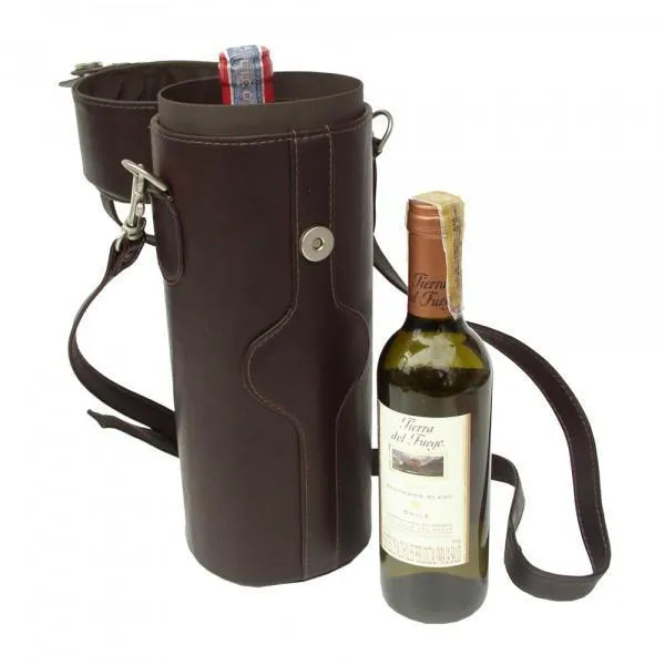Piel Leather Single Deluxe Wine Carrier