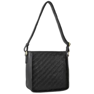 Pierre Cardin Woven Leather Cross-Body Bag PC3484