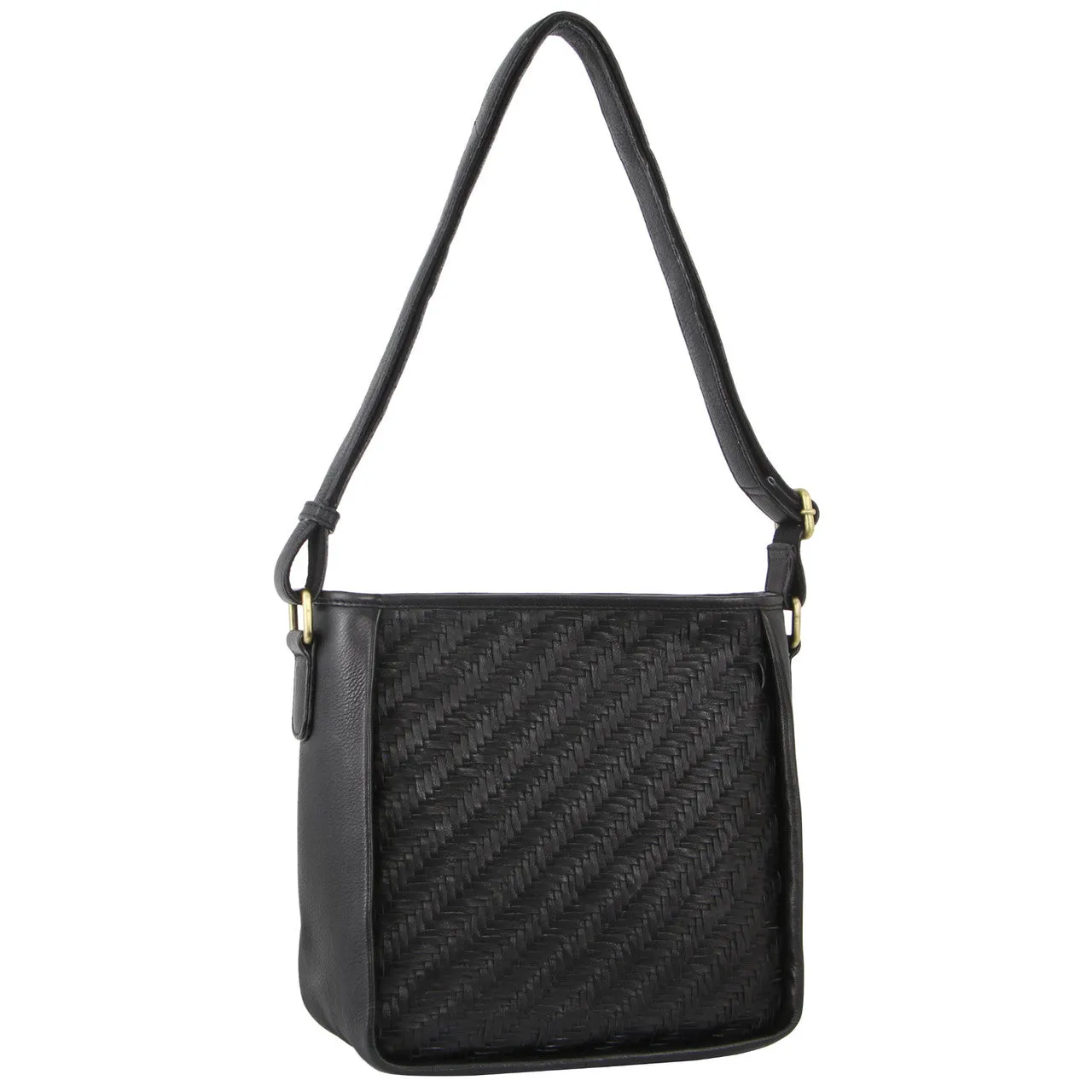 Pierre Cardin Woven Leather Cross-Body Bag PC3484