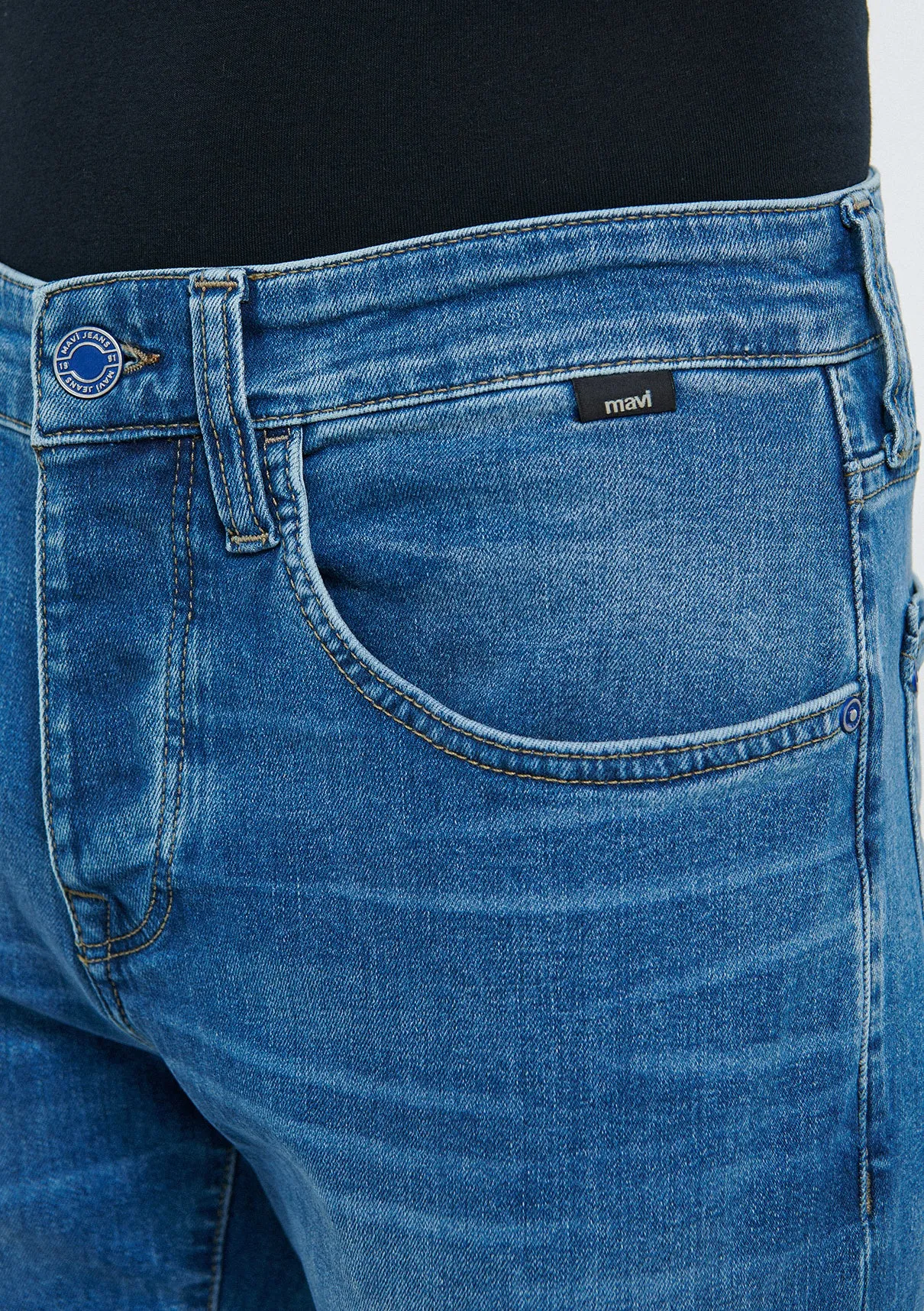 Pierre Mid Brushed Premium Blue Jean Pants