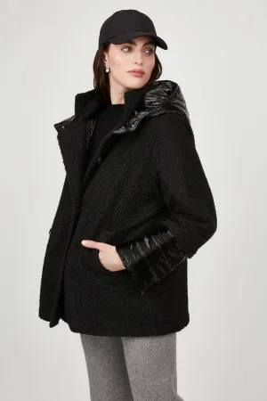Pistache Boucle Puffer Coat