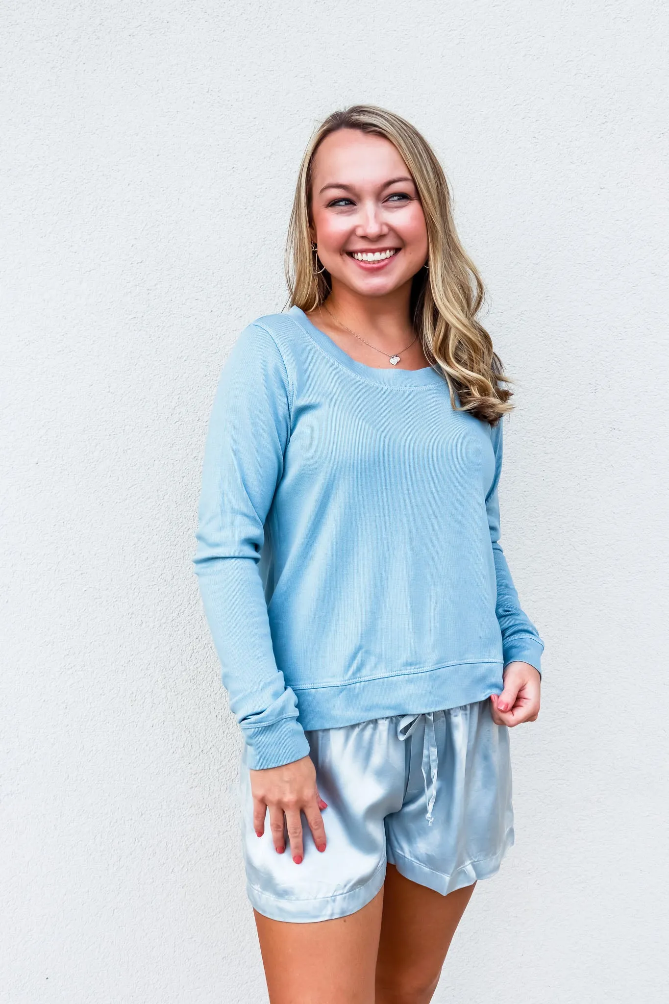 PJ Harlow Rosie Top in Morning Blue