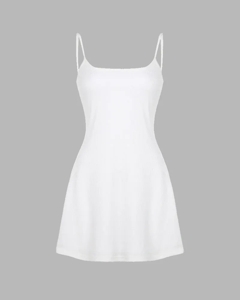 Plain White Back to School Dress