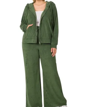 PLUS LOOP TERRY JACKET & PANTS SET
