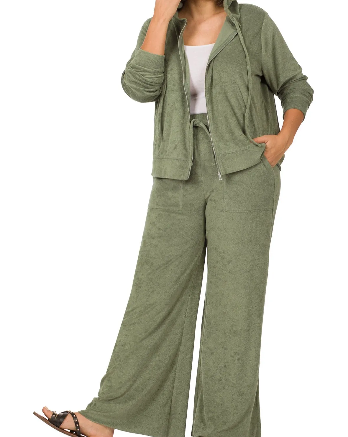 PLUS LOOP TERRY JACKET & PANTS SET