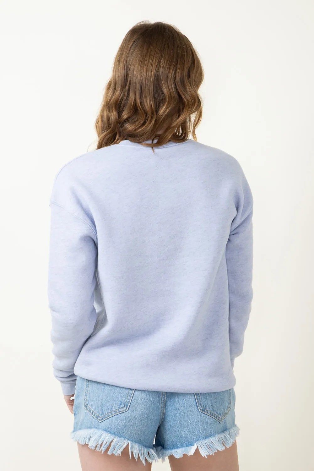 Pookie Graphic Fleece Sweatshirt for Women in Light Blue | OT2402L2756-LIGHTBLUE