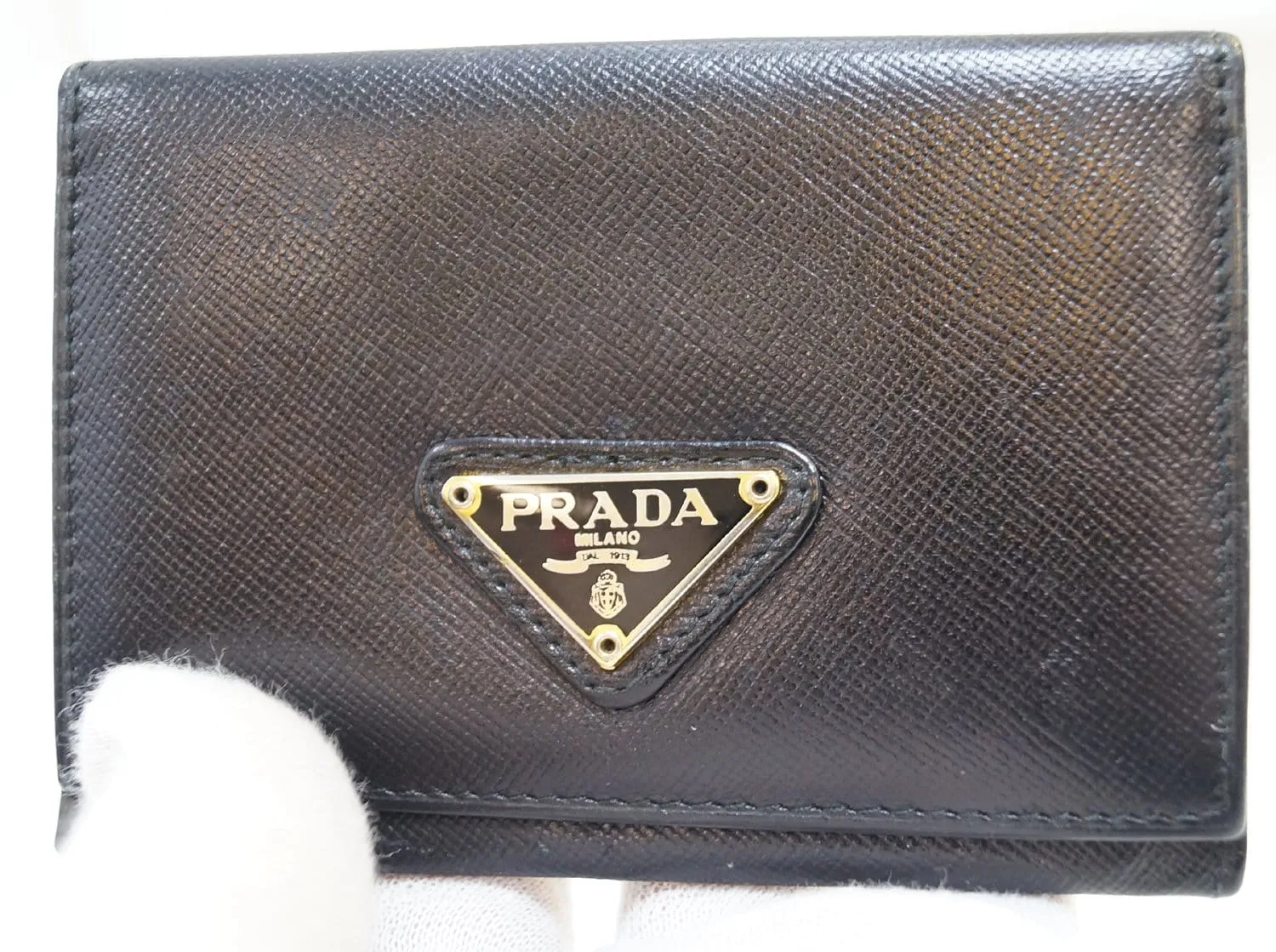 Prada Saffiano Leather Black Wallet