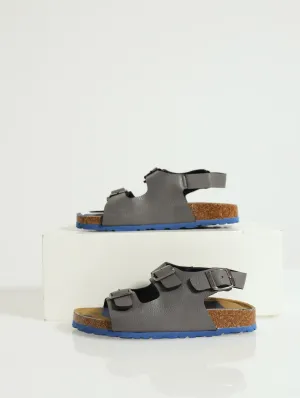 Pre-Boys Velcro Health Sandal - Grey