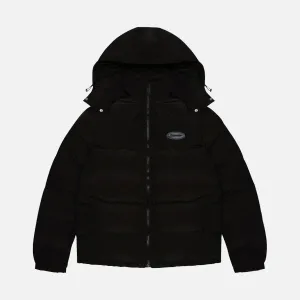 Preloved Trapstar Hyperdrive Detachable Hooded Puffer Jacket - Blackout
