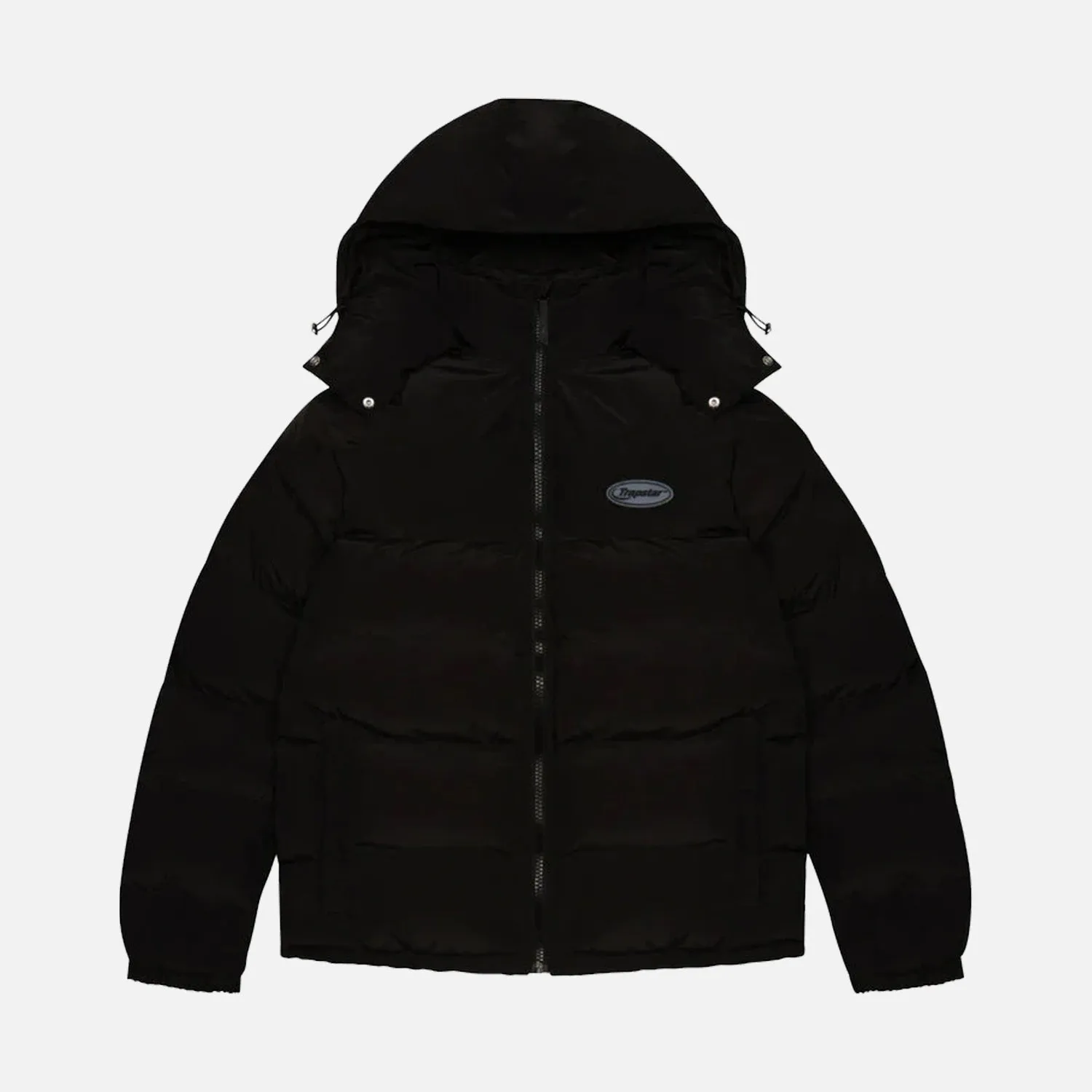 Preloved Trapstar Hyperdrive Detachable Hooded Puffer Jacket - Blackout