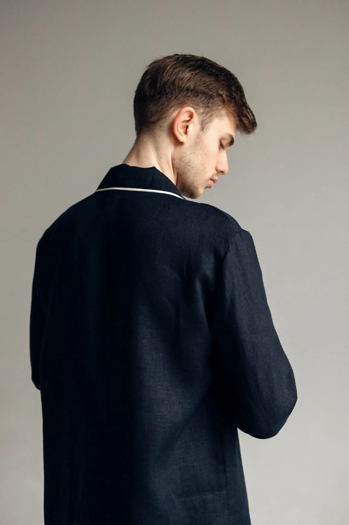 Premium Linen Loungewear in Black