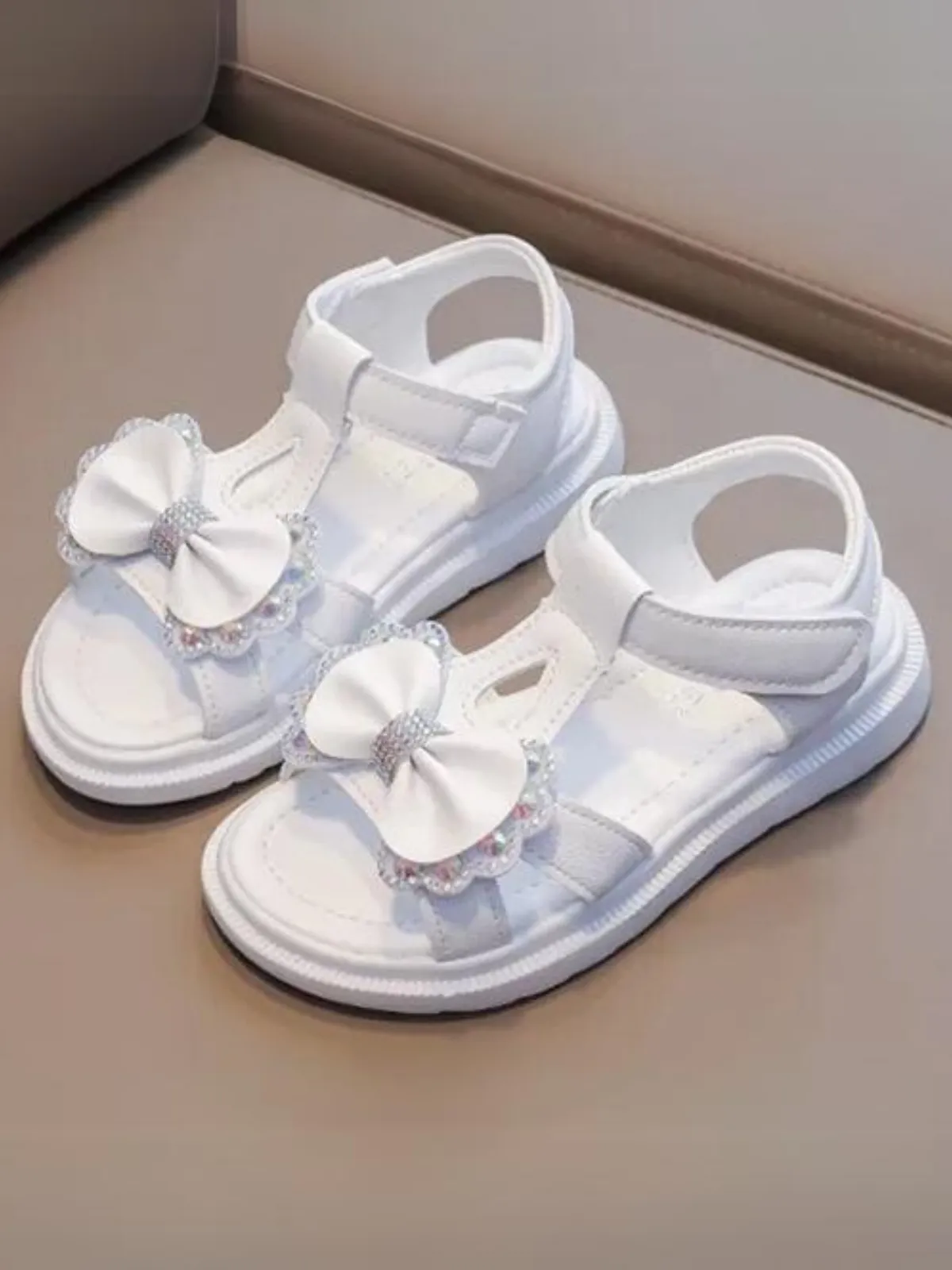 Princess Duties Bow T-Strap Sandals By Liv and Mia