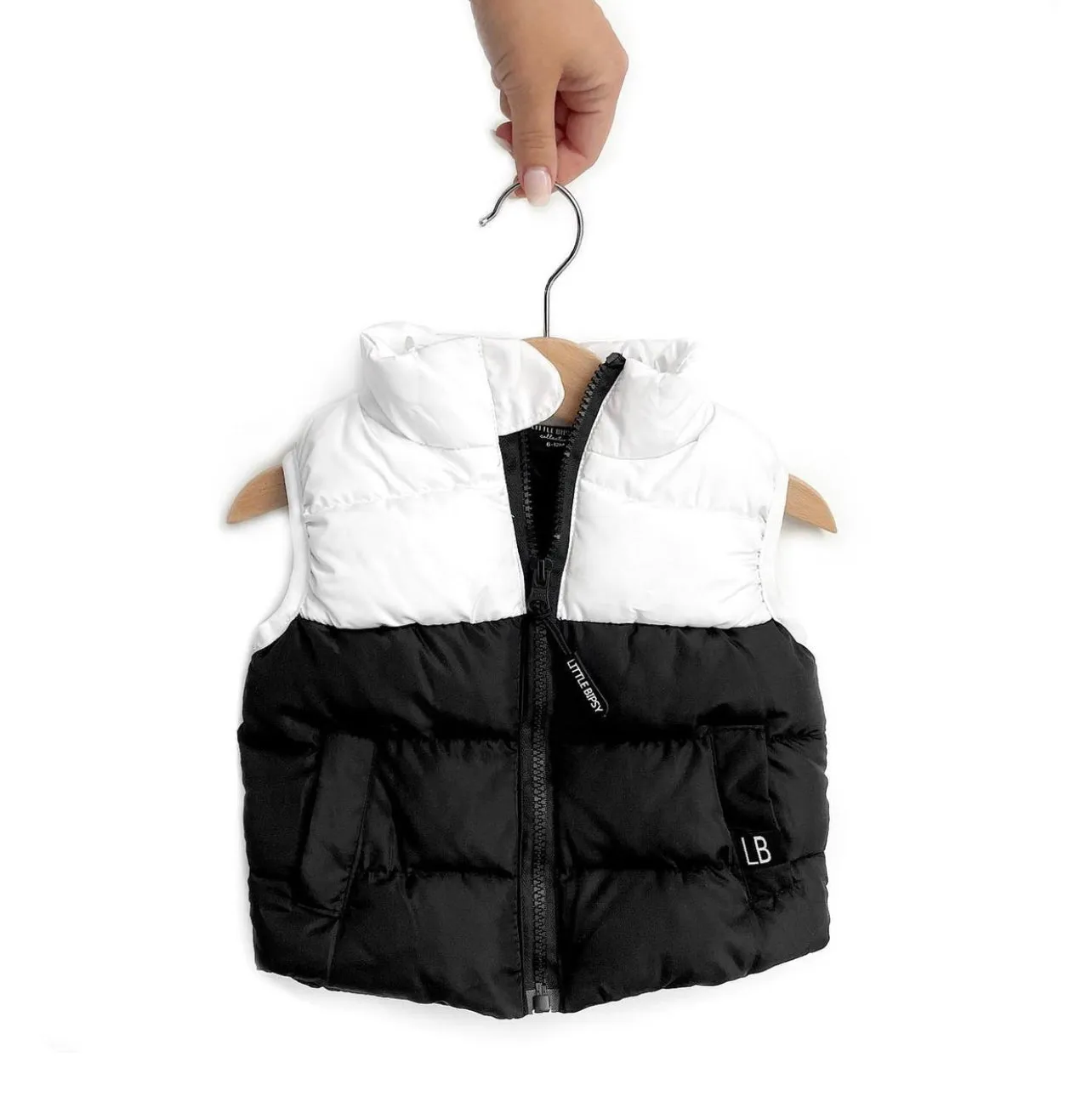 PUFFER VEST - BLACK & WHITE