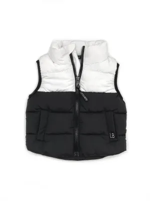PUFFER VEST - BLACK & WHITE