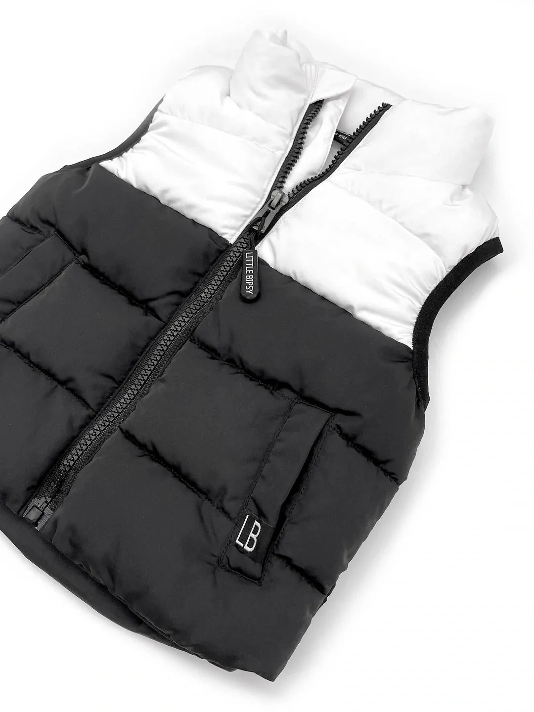 PUFFER VEST - BLACK & WHITE