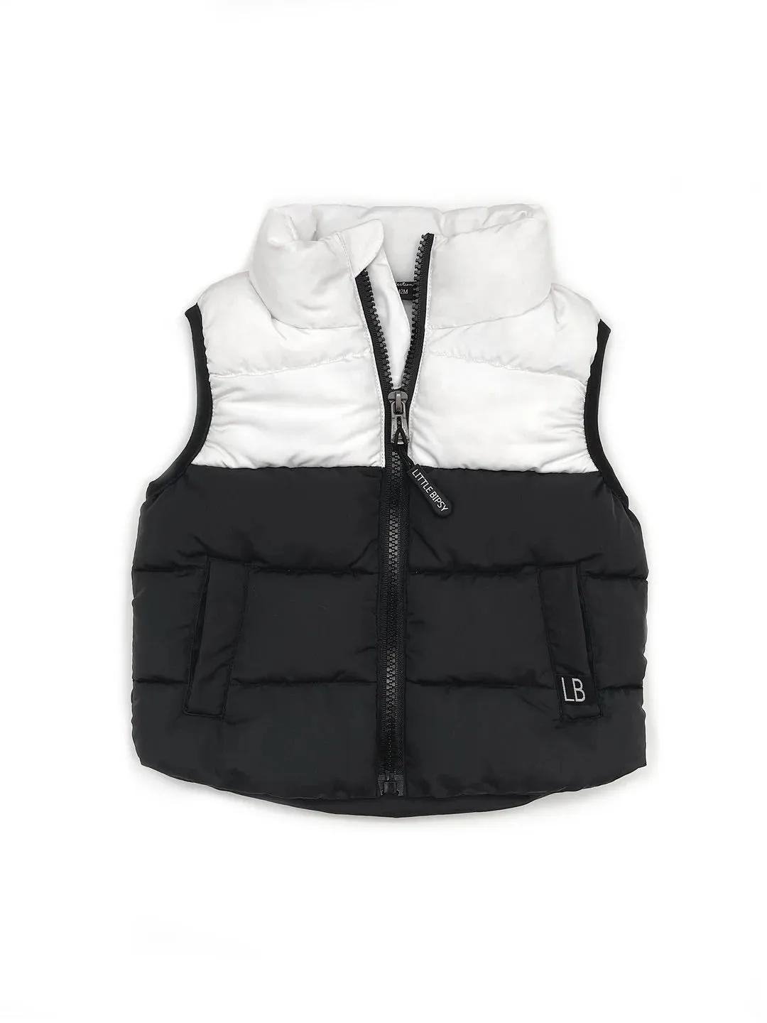PUFFER VEST - BLACK & WHITE