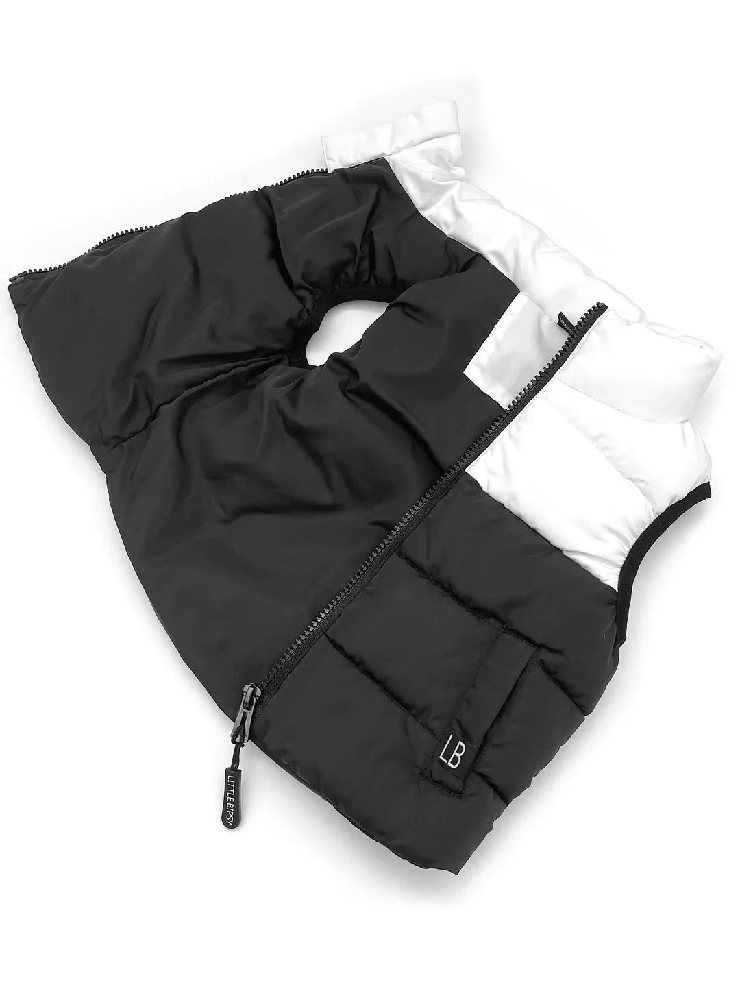 PUFFER VEST - BLACK & WHITE