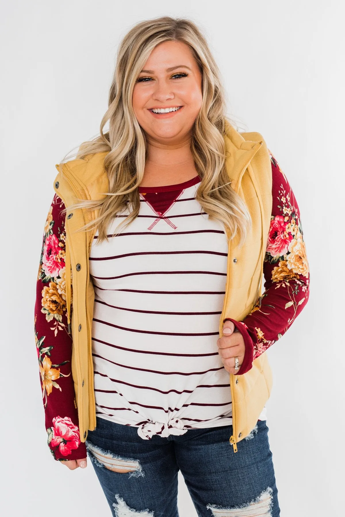 Puffer Vest- Mustard