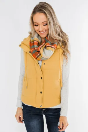 Puffer Vest- Mustard