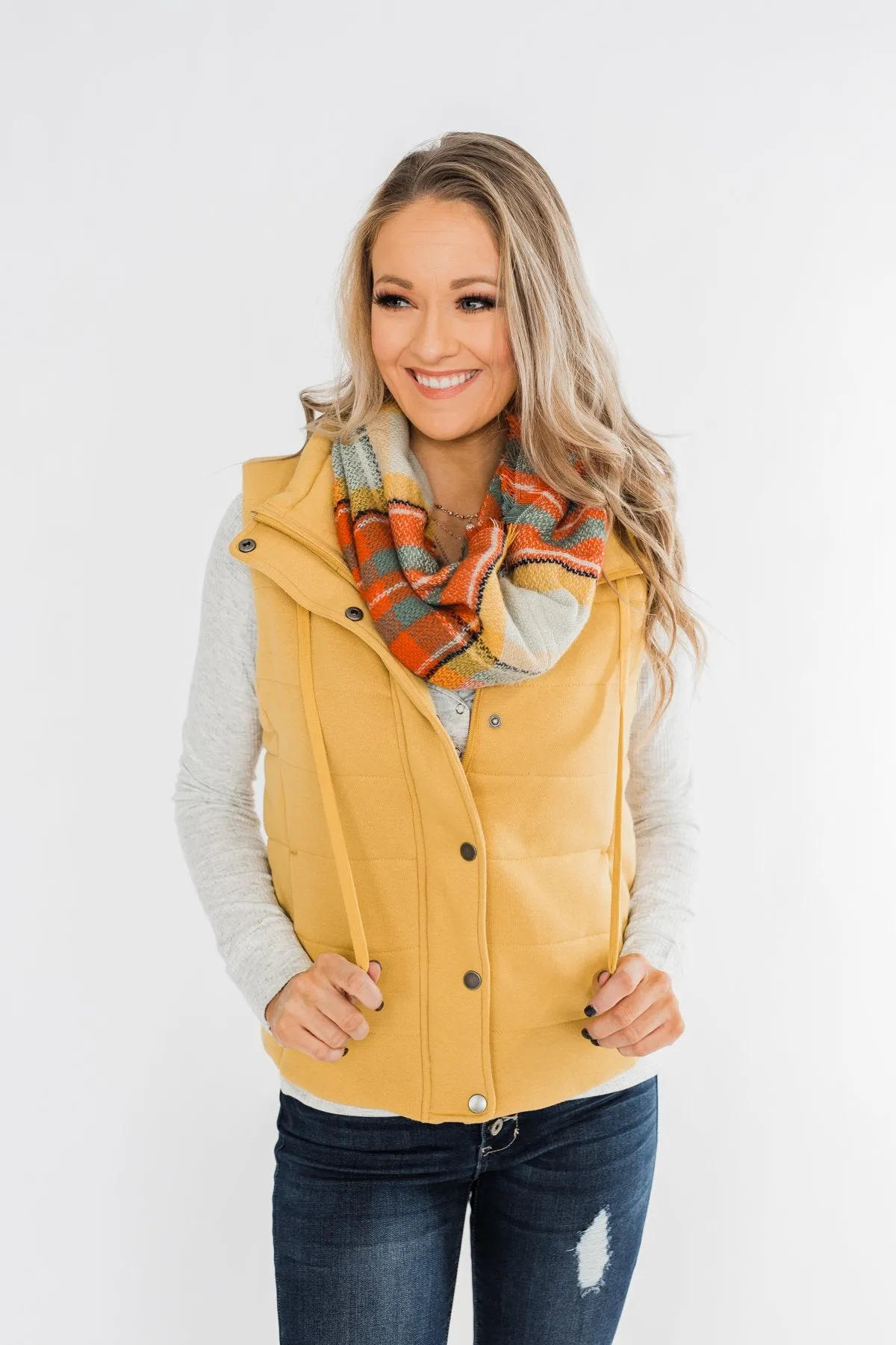 Puffer Vest- Mustard