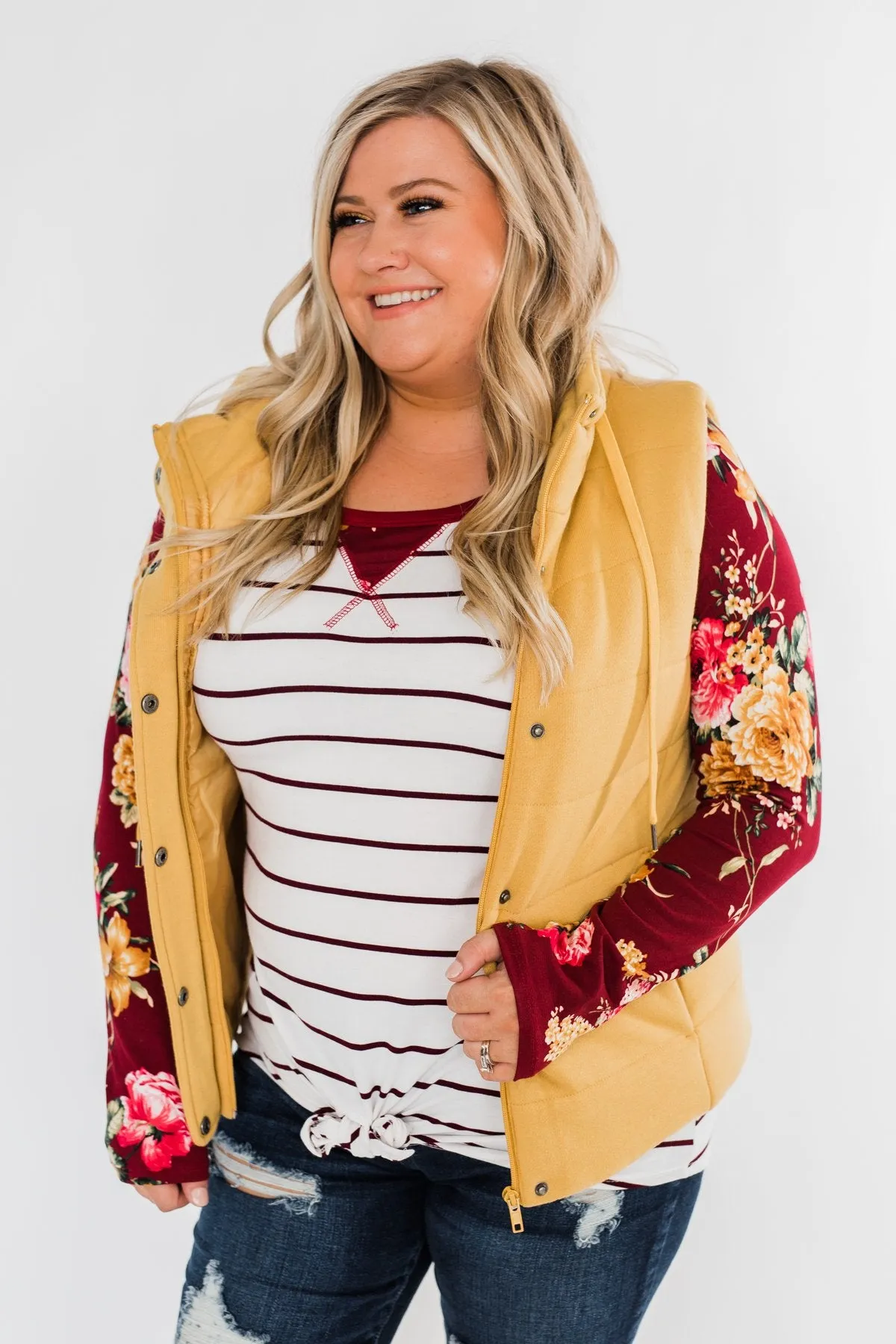 Puffer Vest- Mustard