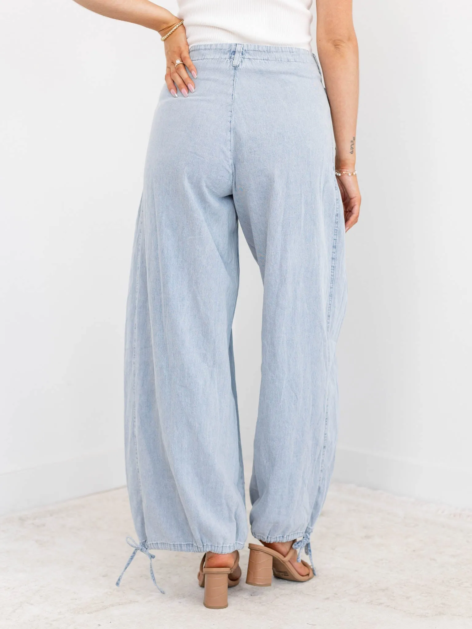 Pull On Soft Denim Patch Pocket