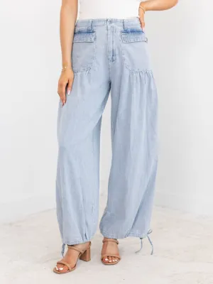 Pull On Soft Denim Patch Pocket